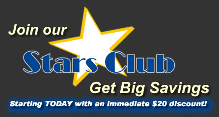 Join our Stars Club get big savings!